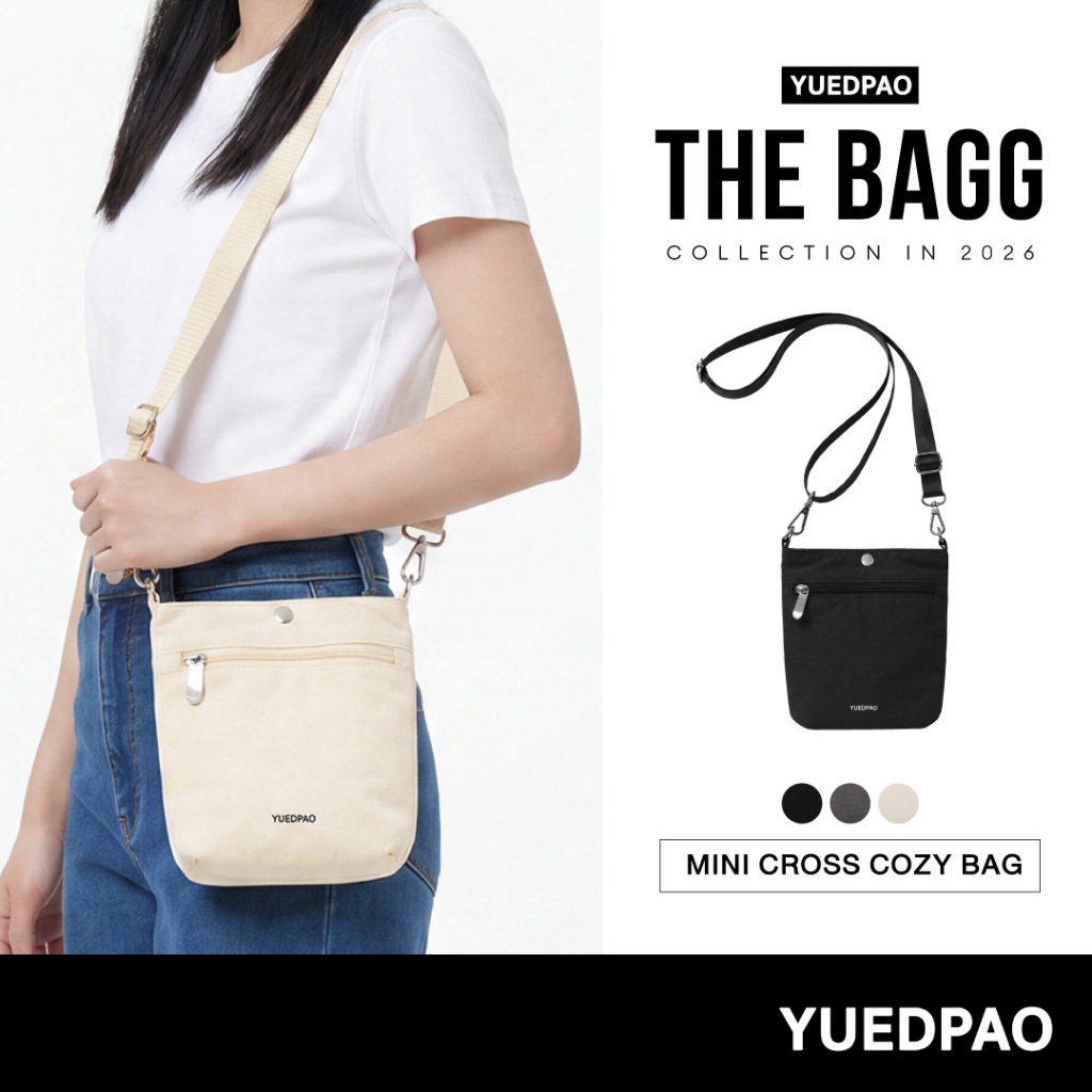 Yuedpao Mini Cross Cozy Bag กระเป๋าสะพายข้าง ผ้าไนลอน น้ำหนักเบา กระเป๋าอเนกประสงค์ ใส่มือถือได้