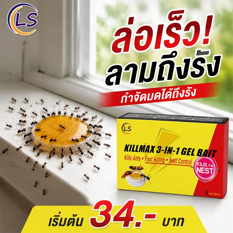 เจลฆ่ามด กำจัดมด กันมดได้นาน แพร่กลับรัง ตายยกรัง ใช้ในบ้าน เหยื่อกำจัดมด LumeShield