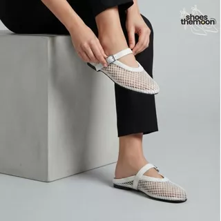Shoes The moon รองเท้าแมรี่เจนเปิดส้น ผ้าตาข่าย GZ23774