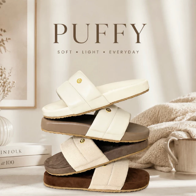 Rarin รุ่น [ Puffy ] รองเท้าแตะนุ่มสบาย ไซส์ 36 - 41 แนะนำเพิ่ม 1 ไซส์จากปกติ