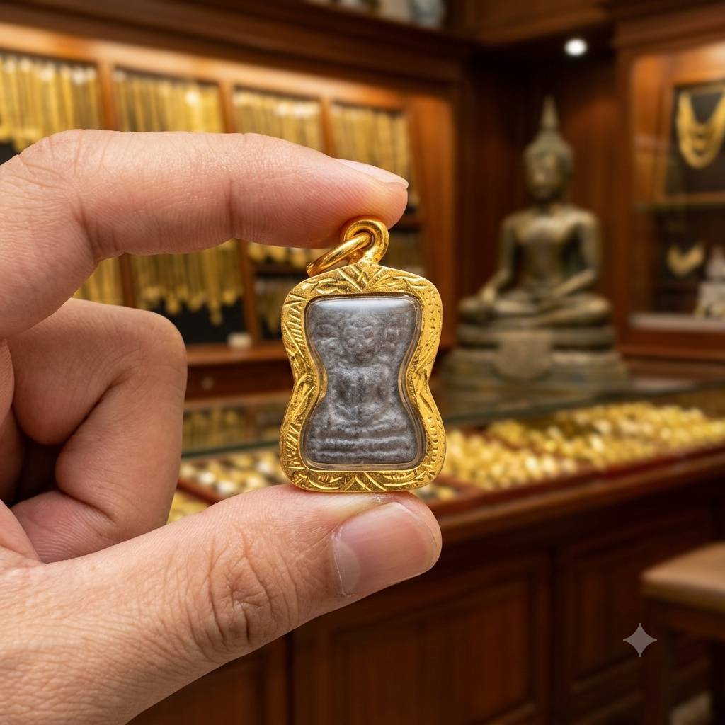 จี้ พระมเหศวร หุ้มทอง 96.5% งานฝีมือ กันน้ำ100%