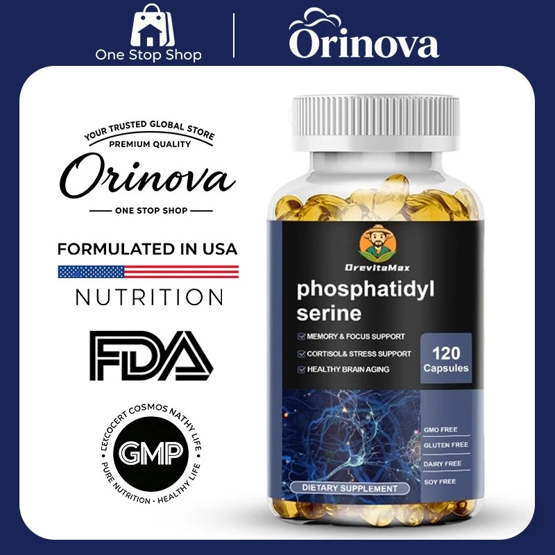 DrevitaMax Phosphatidylserine อาหารเสริม ดูแลความจำ ความตั้งใจ ลดความเครียด ดูแลสมอง [120 แคปซูล]
