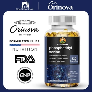 DrevitaMax Phosphatidylserine อาหารเสริม ดูแลความจำ ความตั้งใจ ลดความเครียด ดูแลสมอง [120 แคปซูล]