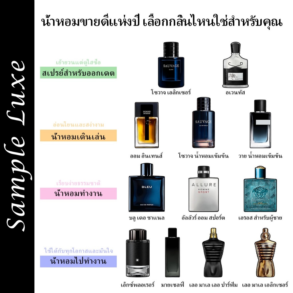 🚚พร้อมส่ง น้ำหอมขายดี✨ Eros for men & Eros for men & Y EDP/EDT 2ml/5ml/10ml น้ำหอมสำหรับผู้ชาย น้ำหอมยอดนิยม