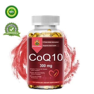 DrevitaMax CoQ10 300mg อาหารเสริม ดูแลหัวใจ กระตุ้นพลังงาน เสริมภูมิคุ้มกัน ลดความเหนื่ลัด [120 แคปซูล]