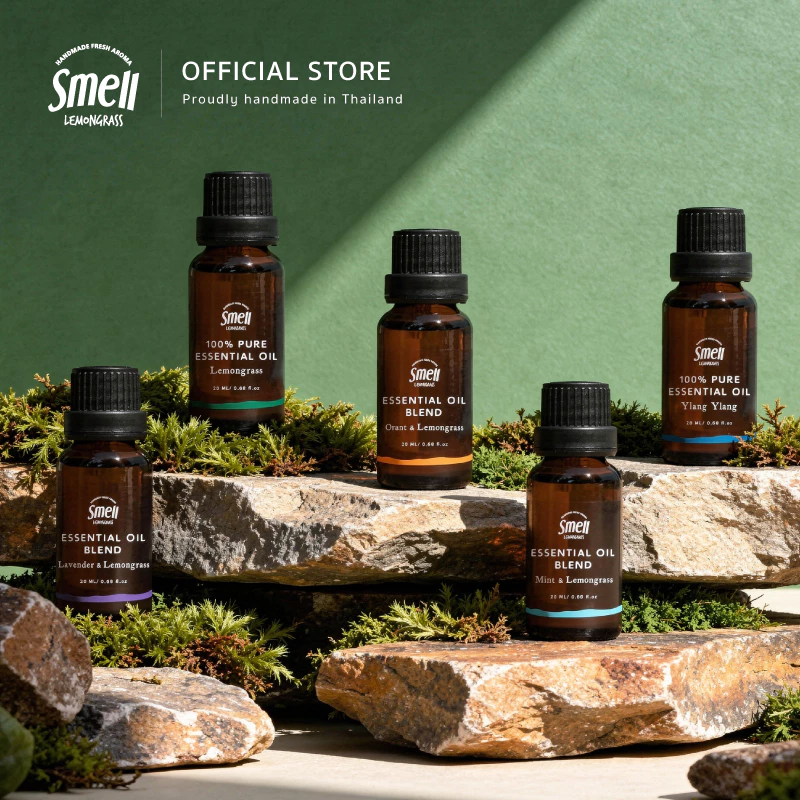 Smell Lemongrass Pure Essential Oil 20ML น้ำมันหอมระเหยสเมล 20 มล. บริสุทธิ์ สกัดเข้มข้น 100% (เลือกได้หลายกลิ่น)