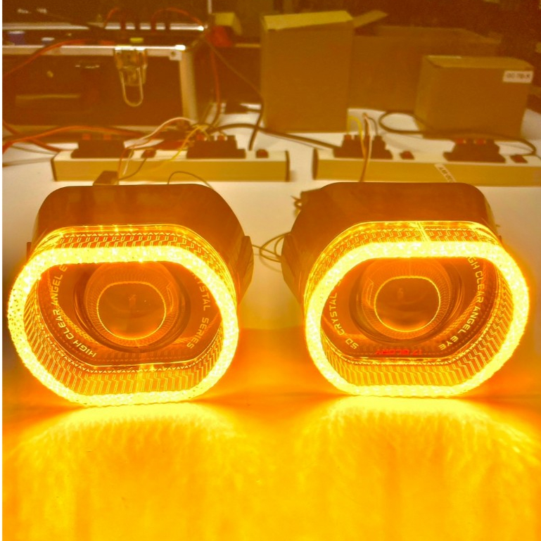 โปรเจคเตอร์เลนส์ Bi LED 3 นิ้ว Green HD lens 12V 150W 5D i7 O บริการหลังการขาย กทม. รถยนต์ h4 h7 h1 