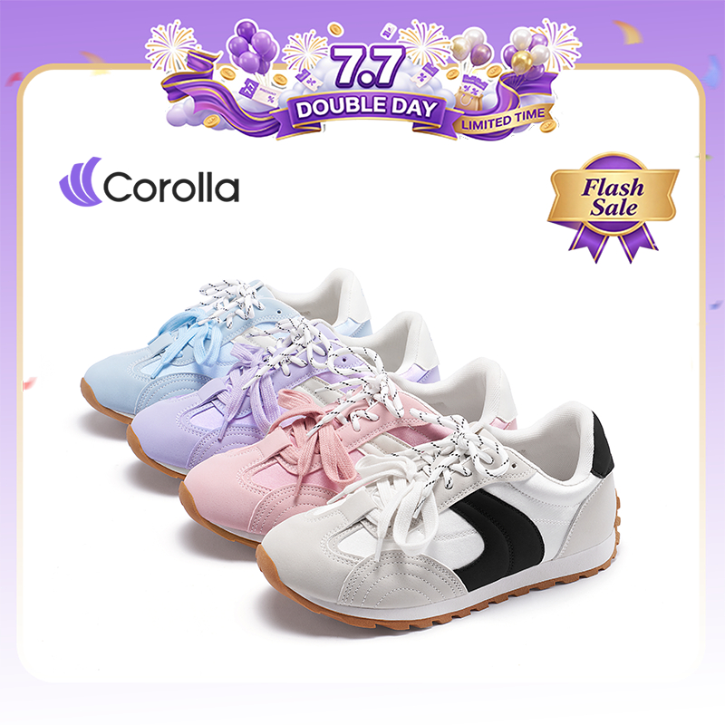 【11.1ใหม่】Corolla Duo-Block Shoes รองเท้าแฟชั่น รองเท้าผ้าใบผู้หญิง พื้นุ่มใส่สบายและกันลื่น มีให้เลือกหลายสี ของแท้100%