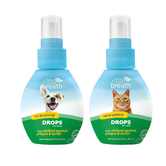 Tropiclean Fresh Breath oral care drop 65 ml ช่องปาก ผสมน้ำดื่มสูตรเข้มข้น ลดกลิ่นปาก คราบพลัด คราบหินปูน