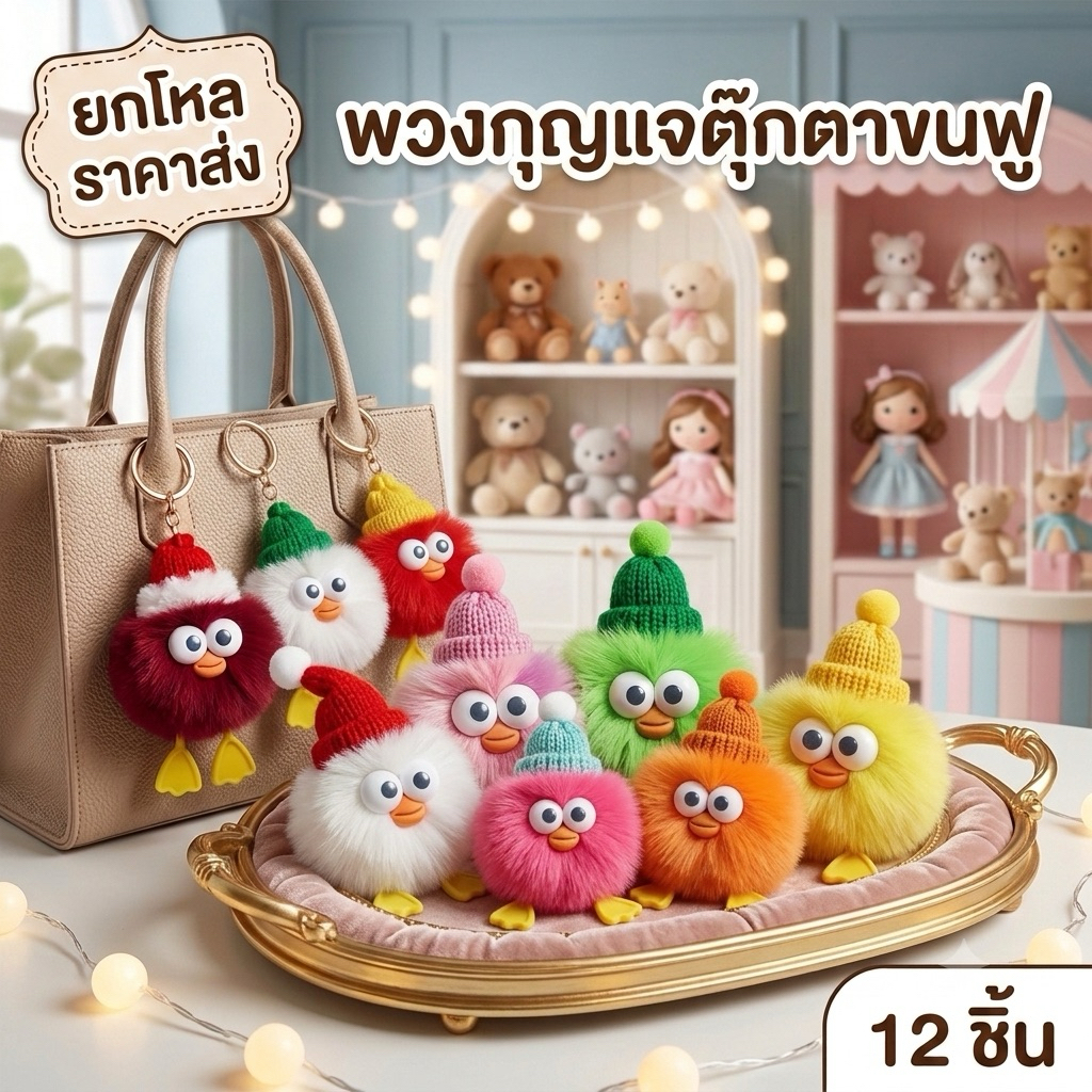 ยกโหล พวงกุญแจไม่มีกระดิ่ง M00035