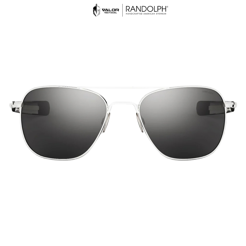 RANDOLPH - Aviator - 23k White Gold & American Gray แว่นกันแดด แว่นตาทรงนักบิน