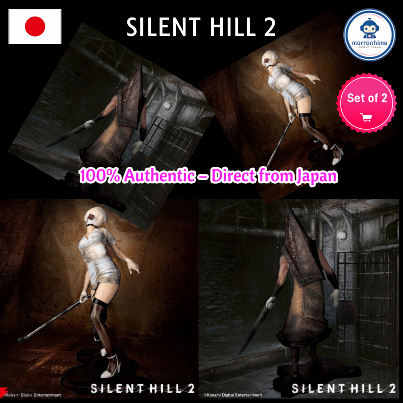 KONAMI SILENT HILL 2 Bubble Head Nurse & Red Pyramid Thing Figure Set Direct from Japan