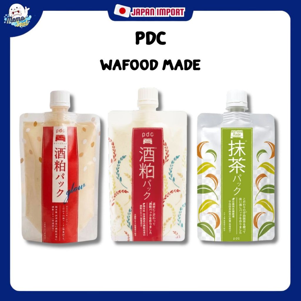 PDC Wafood Made ครีมมาส์กหน้าญี่ปุ่นแบบล้างออก สูตรสาเก / สาเก Glow / มัทฉะ