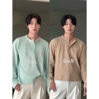 Henry shirt เสื้อแขนยาวผ้าวาฟเฟิล