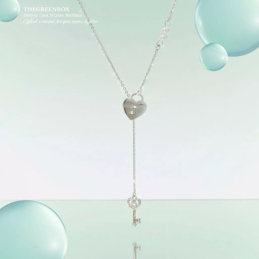 สร้อยคอ Destiny Lock Wishes Necklace - The Green Box