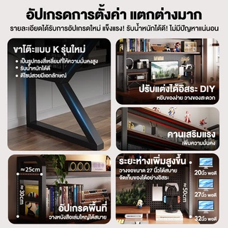 COREY โต๊ะเกม โต๊ะคอมพิวเตอร์มัลติฟังก์ชั่ Pegboard DIY มั่นคงขาเหล็กสไตล์โมเดิร์นลมชั้นวางของหลายชั้น