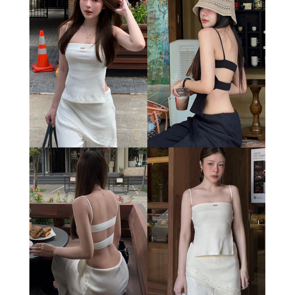 TWIN TOP เสื้อสายเดี่ยวเปิดหลัง Unigam