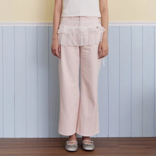 DAILYLOOK.SM --- Angel wrap skirt ผ้าคาดเอวซีทรูแต่งระบาย ดีไซน์ผ้าซีทรูลายจุดแต่งระบายสองชั้น