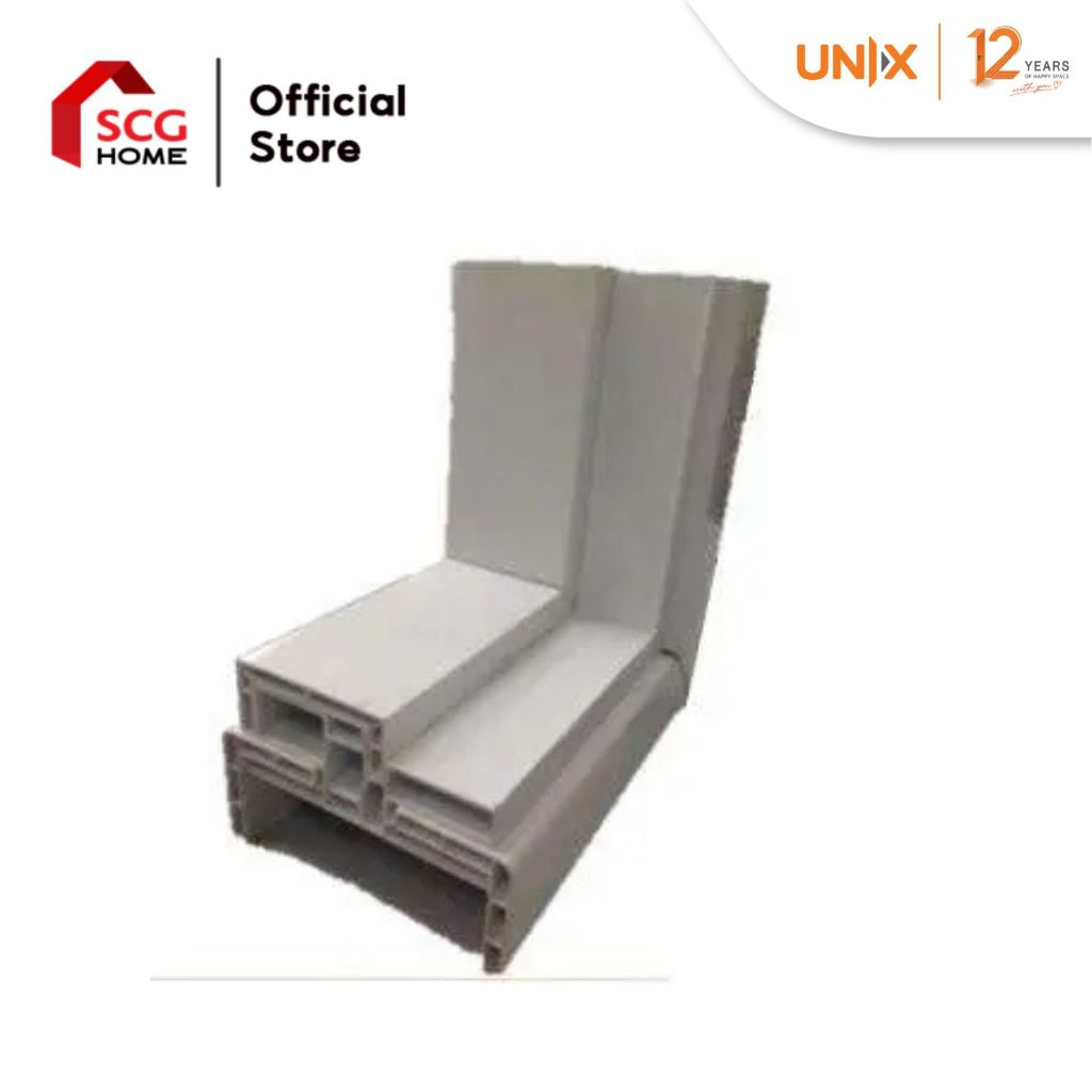 UNIX วงกบประตู UPVC Subframe แห้ง KD ขนาด 80x200 ซม. สีขาว