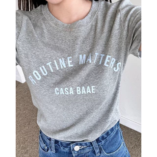 Routine Matters t-shirt Drop 2 | เสื้อยืดผู้หญิง Cotton Premium ทรงสลิม Minimal สินค้าพร้อมส่ง มี 3 สี
