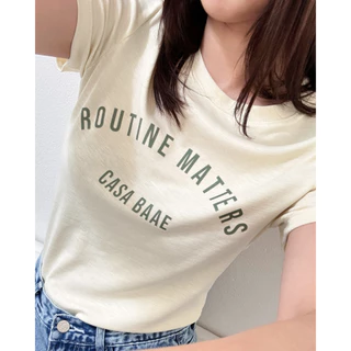 Routine Matters t-shirt Drop 2 | เสื้อยืดผู้หญิง Cotton Premium ทรงสลิม Minimal สินค้าพร้อมส่ง มี 3 สี
