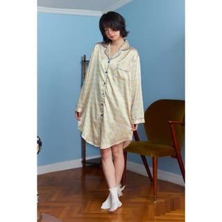 ชุดนอนผู้หญิง Vana ลาย Lemon flower ผ้าซาติน ลายน่ารัก | Collection Fabulous Winter | ชุดนอน เสื้อ กางเกง ชุดกระโปรง