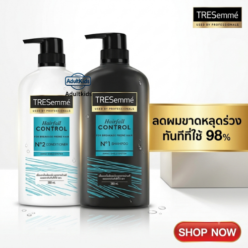 Tresemme Conditioner Hair Fall Control 380 Ml. ครีมนวด/แชมพู ทำเคมี สีผม ลดผมขาดร่วง 380มล.