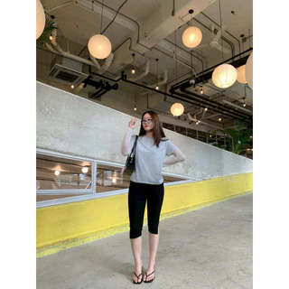 (พร้อมส่ง) Low waist capri pants รุ่นเอวต่ำ ผ้าหนาเก็บทรงตัวเดิม (Littlebitbyjj)