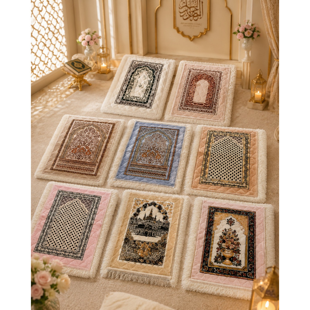 Sajadah พรมปูละหมาดหนานุ่ม ผ้าปูละหมาดหนานุ่ม ขนาด70x110cm พร้อมส่ง ถนอมหัวเข่า