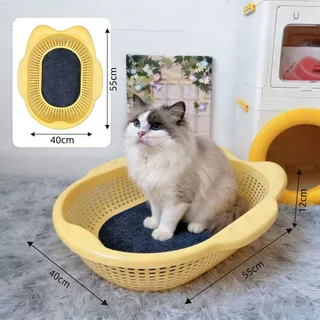 Cat Basket ที่นอนแมว ตะกร้าผัก ที่นอนสัตว์เลี้ยง ระบายอากาศ ทำความสะอาดง่าย สำหรับแมว ใช้ในบ้าน