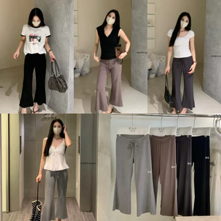 📍พร้อมส่ง📍10337# กางเกง มีเชือกรูดช่วงเอว เนื้อผ้ายืดอย่างดีงานสวย TAG:WG.WE 🇰🇷
