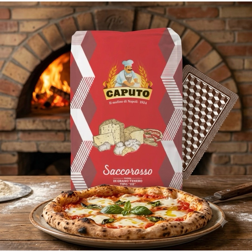 CAPUTO Saccorosso Baking Flour แบ่ง 1 กิโลกรัมแป้งขนมปังและพิซซ่า 1 KG