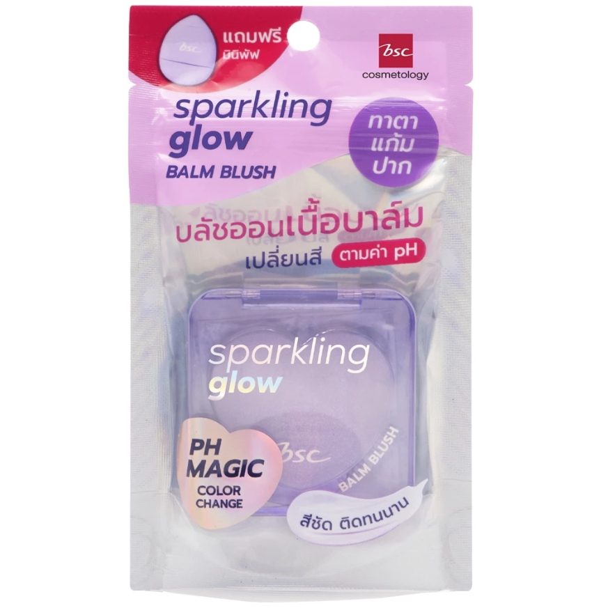 BSC - Sparkling Glow Balm Blush  บีเอสซี สปาร์คกลิ้ง โกลว์ บาล์ม บลัช 3.7กรัม