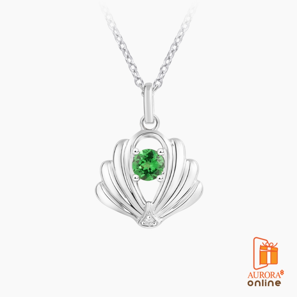 Aurora Diamond สร้อยคอ | Disney Princess Collection – Ariel (Green Garnet) ( DNDY001_A)