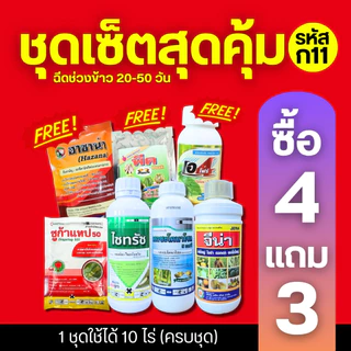 (ก11) ชุดเซ็ตสุดคุ้ม : ชุดยาฉีดข้าวเล็กช่วง 20-40 วัน 1 ชุดฉีดได้ 10 ไร่ ครบจบในชุดเดียว