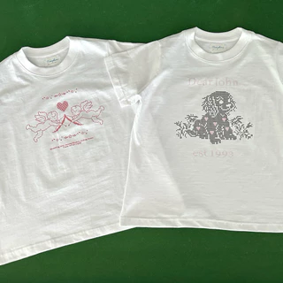 (new boyish tee 🧸) — baby tee ทรง boyish อกใหญ่ 38“ เสื้อตัวยาวผ้า cotton 100%