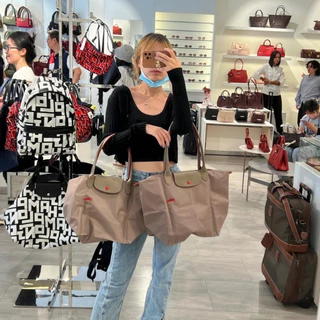 แท้ 💯% Longchamp le Pliage (M/L)Tote Bagกระเป๋าโท้ทจัมโบ้ หูยาว พับได้ สะพายข้าง ใส่ของเยอะพกพาสะดวก