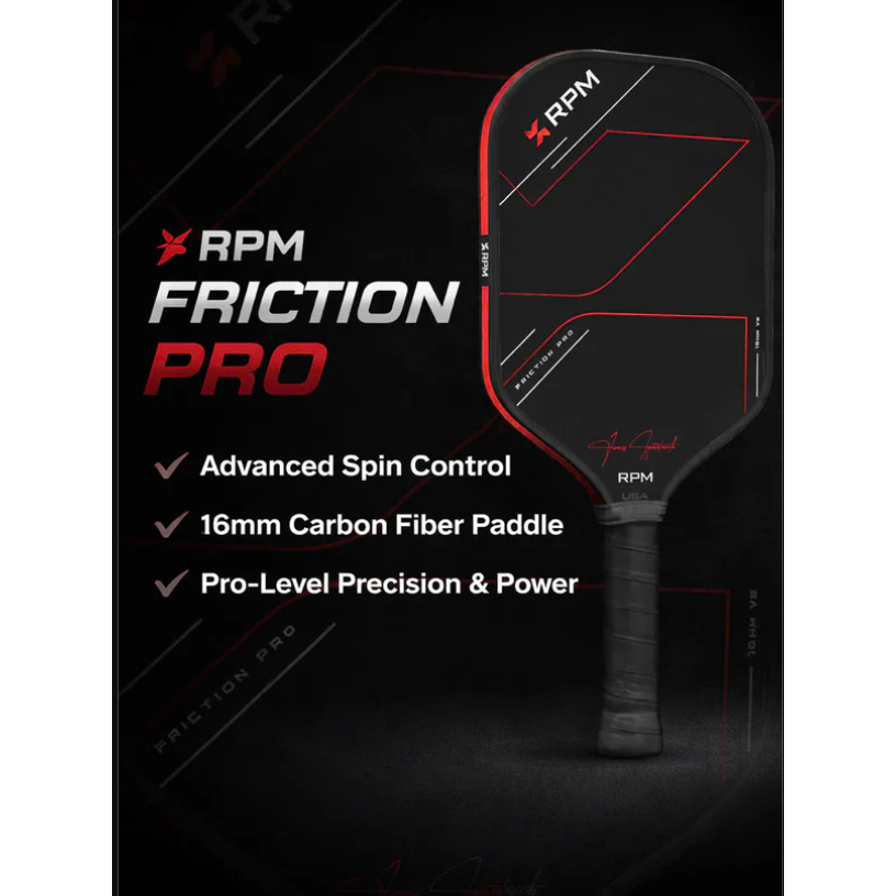 RPM Friction Pro V2 Paddle ไม้พิคเคิลบอล ไม้เดียวครบทั้ง Spin • Power • Control