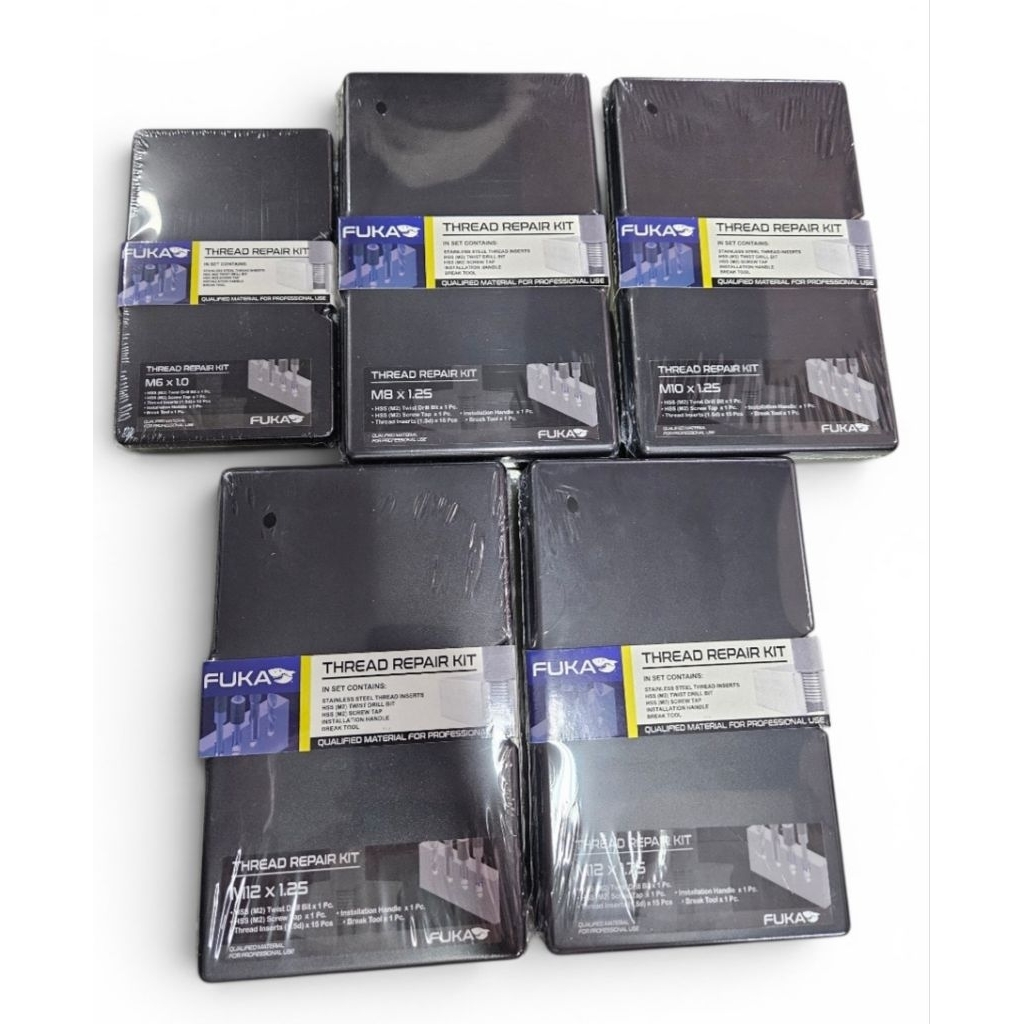 FUKA ชุดซ่อมเกลียว 6MX1.0 - 12MX1.75 *มีให้เลือกตามขนาดเกลียว* FR-06100 FR-08125 FR-10125 FR-12125 FR-12175