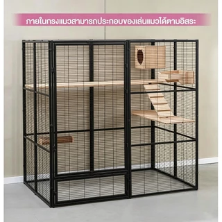 กรงแมว Cat Cage กรงแมวแบบใหญ่ๆ บ้านแมวแบบใหญ่ พื้นที่ว่างขนาดใหญ่ ป้องกันไม่ให้สัตว์เลี้ยงหลบหนี กรงแมว