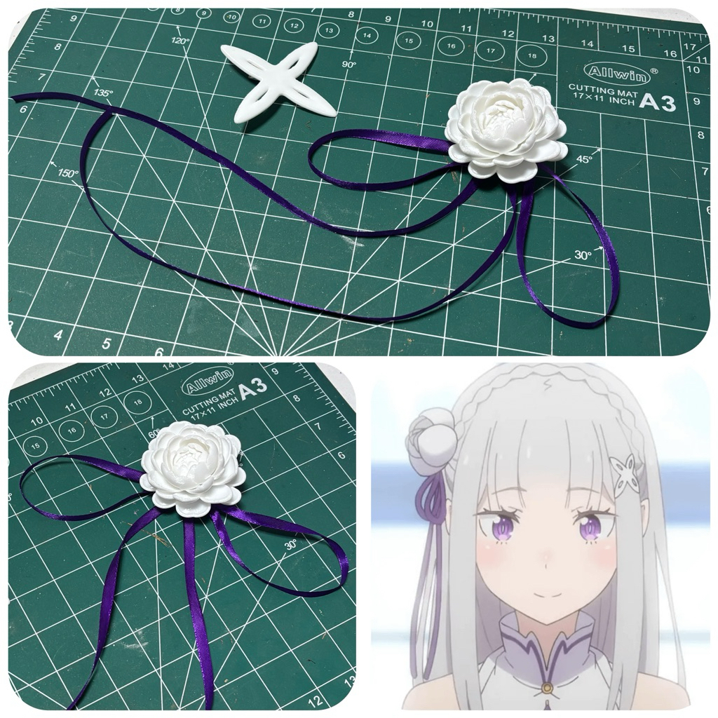 พร็อพผม Emilia ReZero 2 ชิ้น | งานสั่งทำ ⚒️🇹🇭