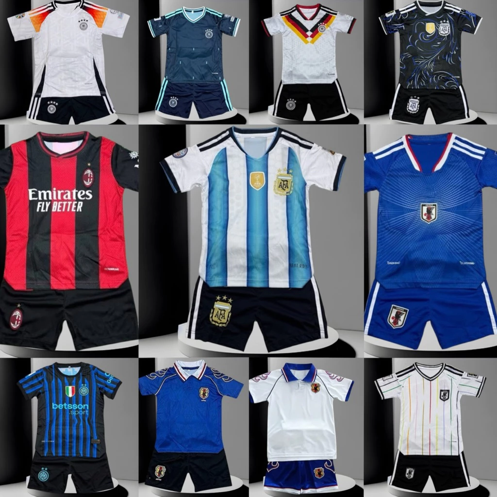ชุดฟุตบอลเด็กทีมดัง ชุดกีฬา 1 ชุดเสื้อพร้อมกางเกงพร้อมส่งเด็กผู้ชายเด็กผู้หญิง