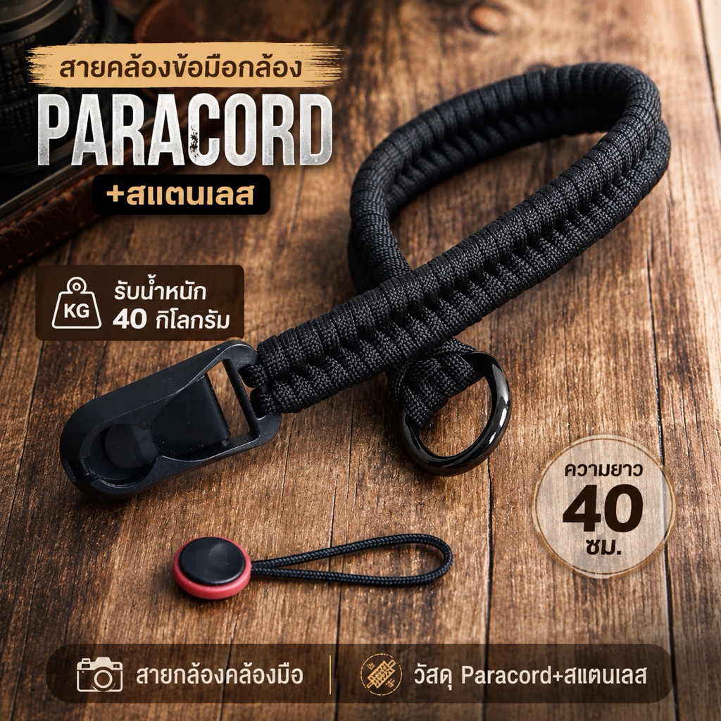 สายคล้องมือกล้อง เชือกถัก Mirrores แนว Peak Design ใส่ได้ทุกกล้อง Sony Fuji Canon