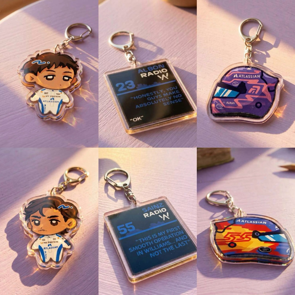 F1 พวงกุญแจ : Atlassian Williams F1 Team (Acrylic Keyring)