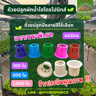 ถ้วยปลูกผัก หนาพิเศษ ถ้วยปลูกไฮโดรโปนิกส์ แบบหนา