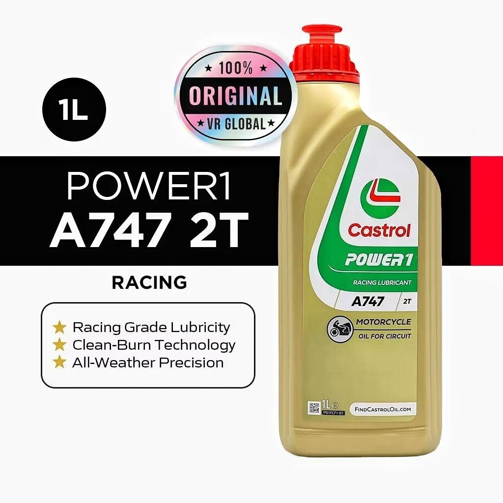 น้ำมันเครื่อง Castrol Power1 A747 2T - Engine Oil 2 Stroke Motor Germany Original (1L)
