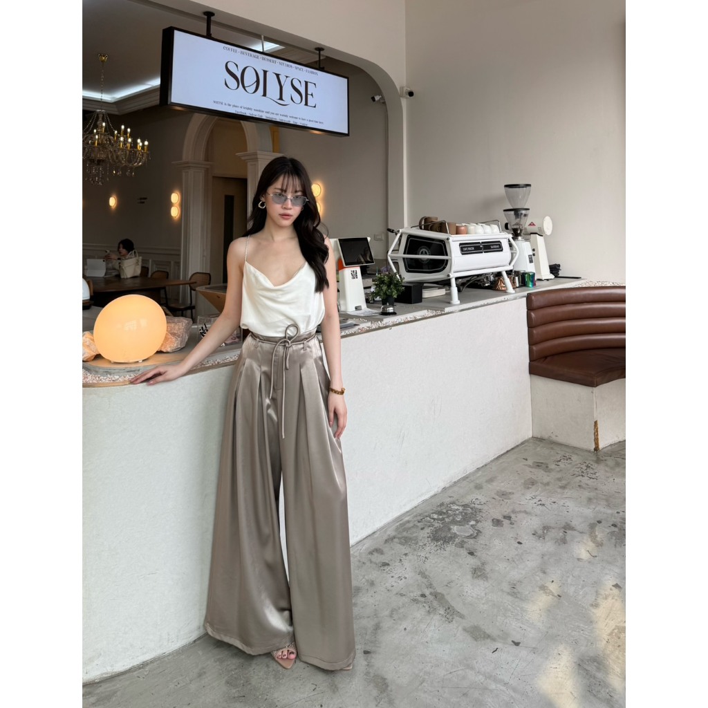 colourblockmatter - Jojo Satin Pants กางเกงซาตินน้ำหนักดีมาก มี 2 สี