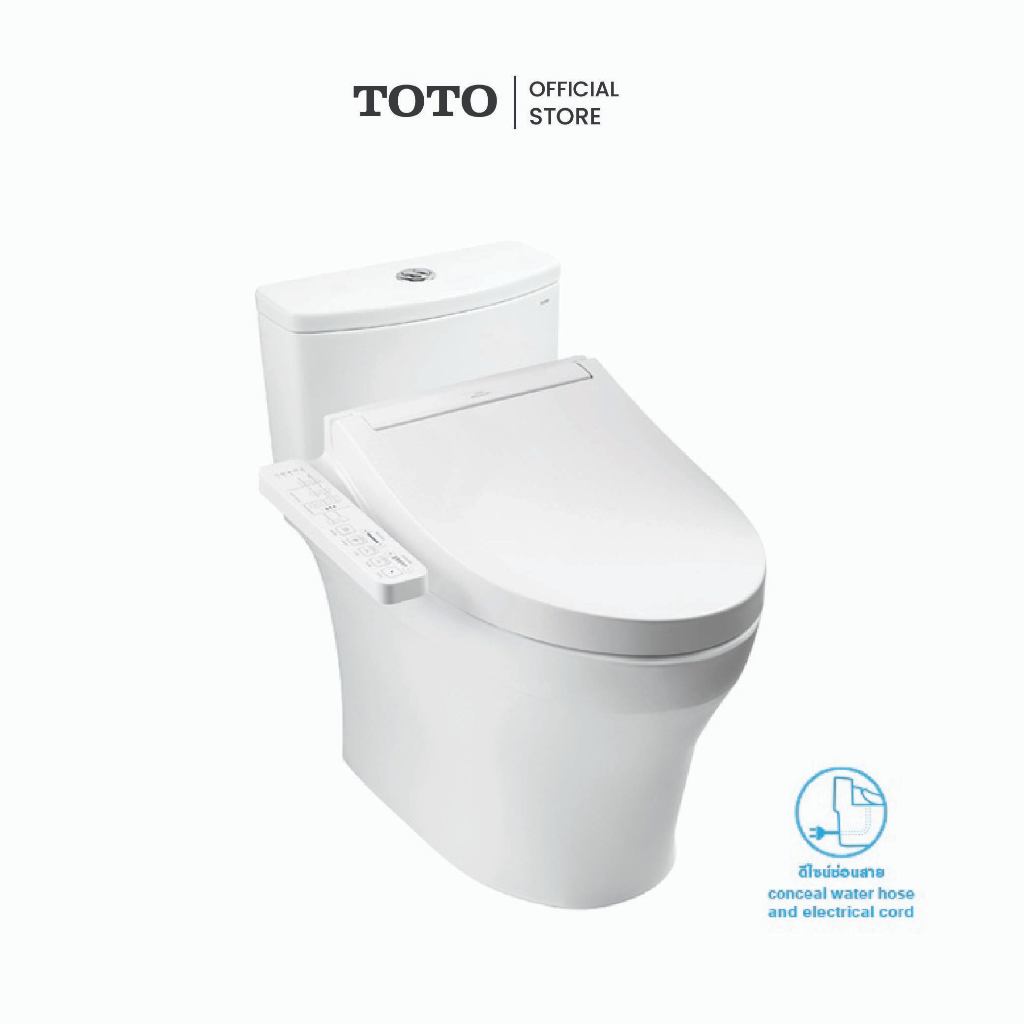 TOTO CW885UW2R โถสุขภัณฑ์ชิ้นเดียว พร้อมฝา WASHLET+ ใช้น้ำ 4.5/3 ลิตร