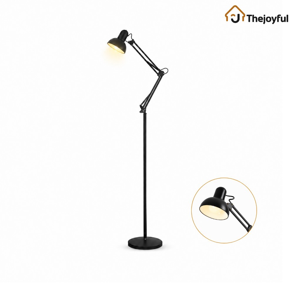 Thejoyful โคมไฟตั้งพื้น Floor lamp โคมไฟอ่านหนังสือ ขั้วE27 ปรับระดับได้ หมุน 30องศา ดีไซน์โมเดิร์น