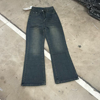 #629 (XS-6XL) jinjeans กางเกงยีนส์ขาม้าผ้าไม่ยืด ไซส์ใหญ่เอวสูง